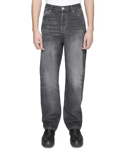 Apc A. P.c. Solal Relaxed Fit Jeans In Washed Black In Black