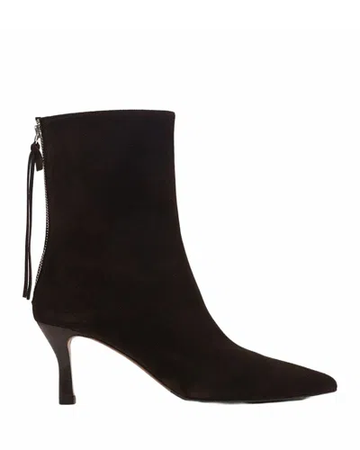 Maje 70mm Pointed-toe Zip-up Boots In Brown