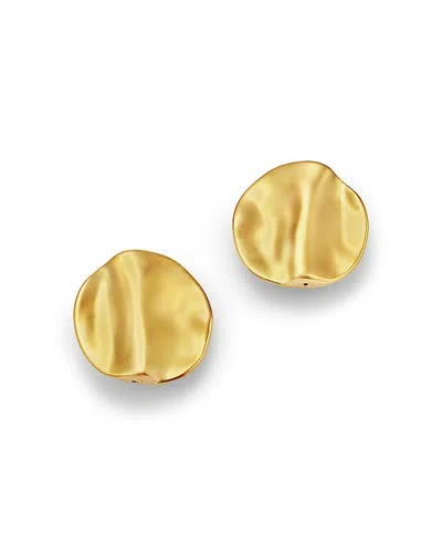 Bloomingdale's Fine Collection Wavy Texture Button Stud Earrings In 14k Yellow Gold In Gold