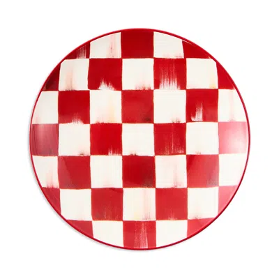 Mackenzie-childs Cherry Check Appetizer Plates, Set Of 4 In Red