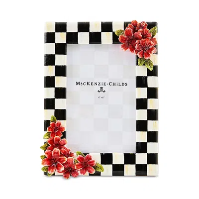 Mackenzie-childs Courtly Check Floral Frame, 4 X 6 In Multi