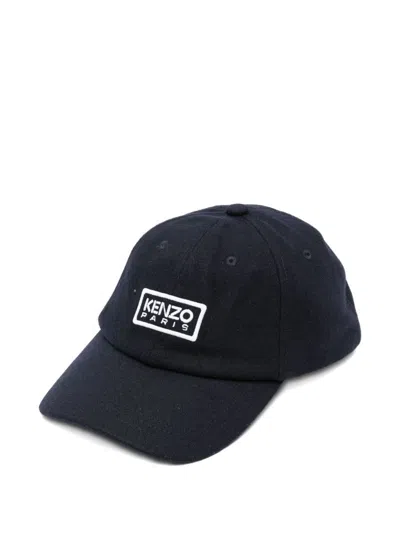 Kenzo Logo-plaque Baseball Cap In Blue