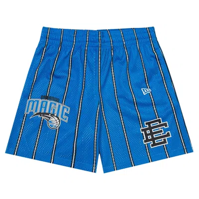 Pre-owned Eric Emanuel Ee Basics Shorts 'orlando Magic' | Blue | Men's Size Xl