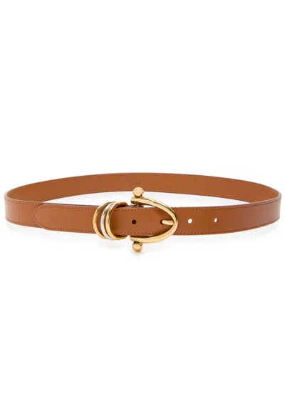 Chloé Bracelet Calf Leather Belt In Brown