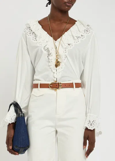 Chloé Bracelet Calf Leather Belt In Brown