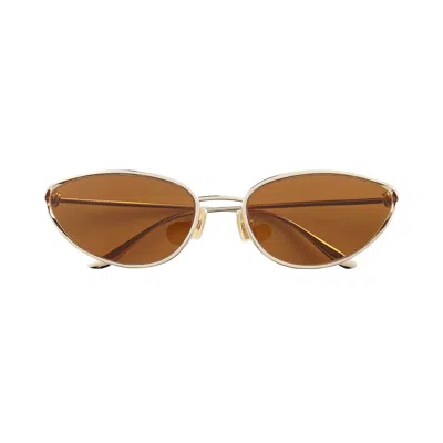 Pre-owned Bottega Veneta Cat Eye Sunglasses 'gold/brown' | Women's Size Onesize