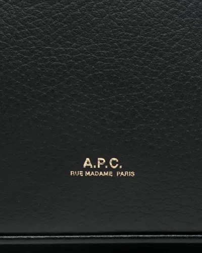 Apc Vera Textured Shoulder Bag With Adjustable Strap In Black