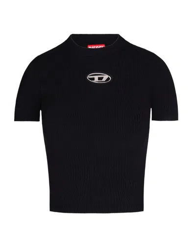 Diesel T-shirt M-valari-ss Black In Black