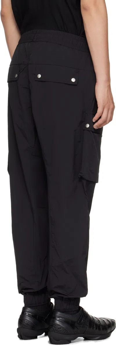 Thom Krom Elasticated-waist Cargo Trousers In Black