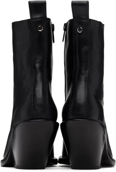 Ann Demeulemeester 60mm Vesper Leather Ankle Boots In Black