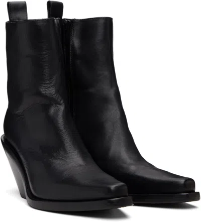 Ann Demeulemeester 60mm Vesper Leather Ankle Boots In Black