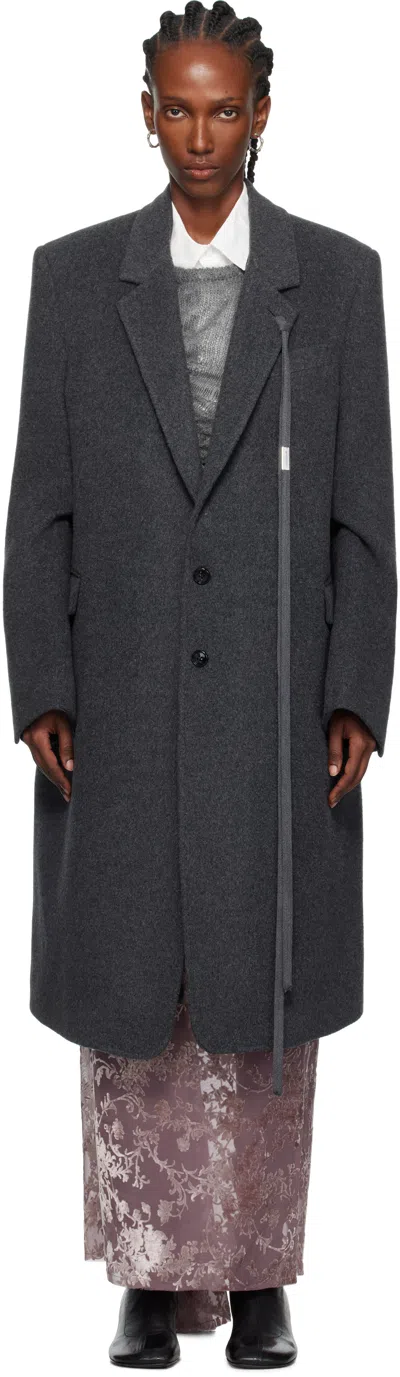 Ann Demeulemeester Viv High Comfort Tailored Coat In Gray