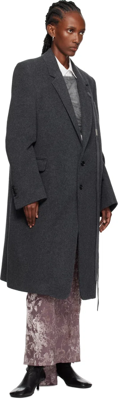 Ann Demeulemeester Viv High Comfort Tailored Coat In Gray