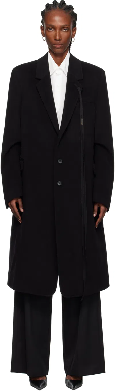 Ann Demeulemeester Black Viv High Comfort Tailored Coat In Black