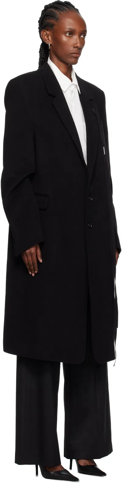 Ann Demeulemeester Black Viv High Comfort Tailored Coat In Black