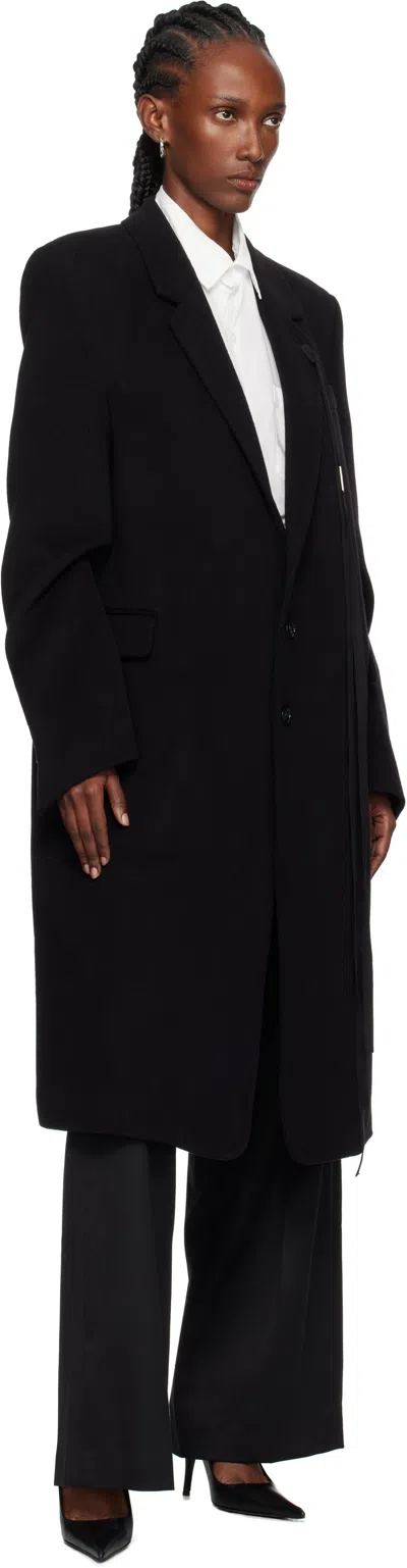 Ann Demeulemeester Black Viv High Comfort Tailored Coat In Black