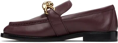 Bottega Veneta Astaire Embellished Leather Loafers In Burgundy