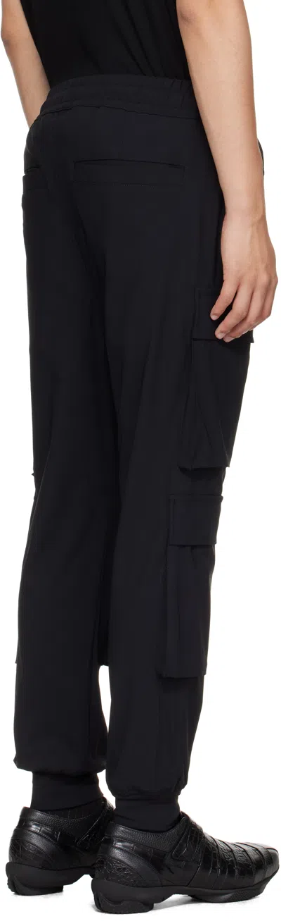 Thom Krom Cargo Pocket Elasticated Trousers In Black