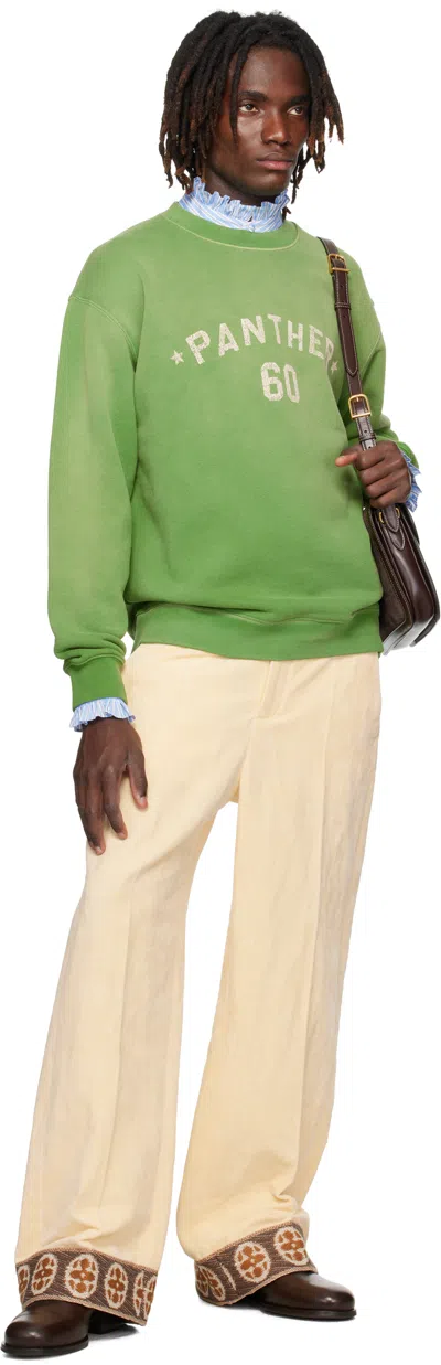 Valentino Cotton S Graphic Print Sweater In Green