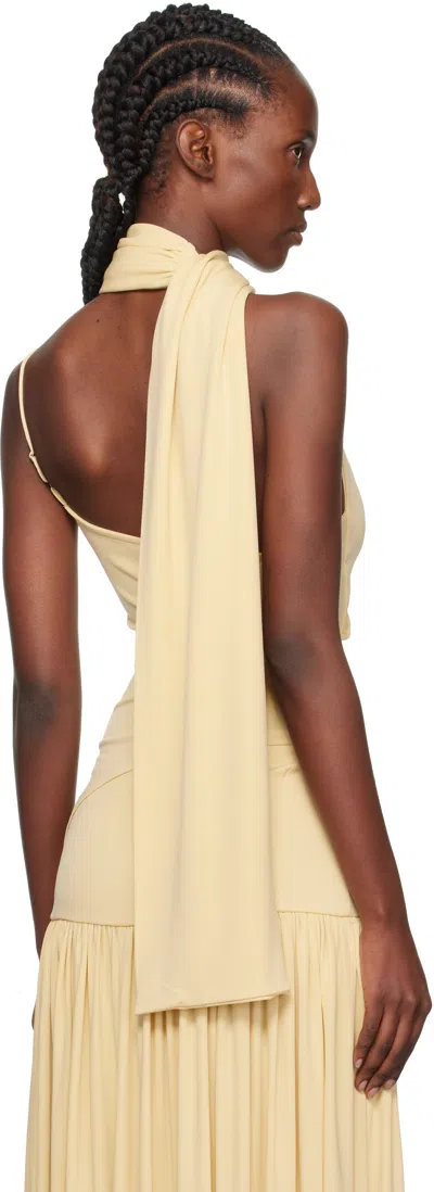 Aya Muse Fine Shoulder Strap Halter-neck Style In Neutral