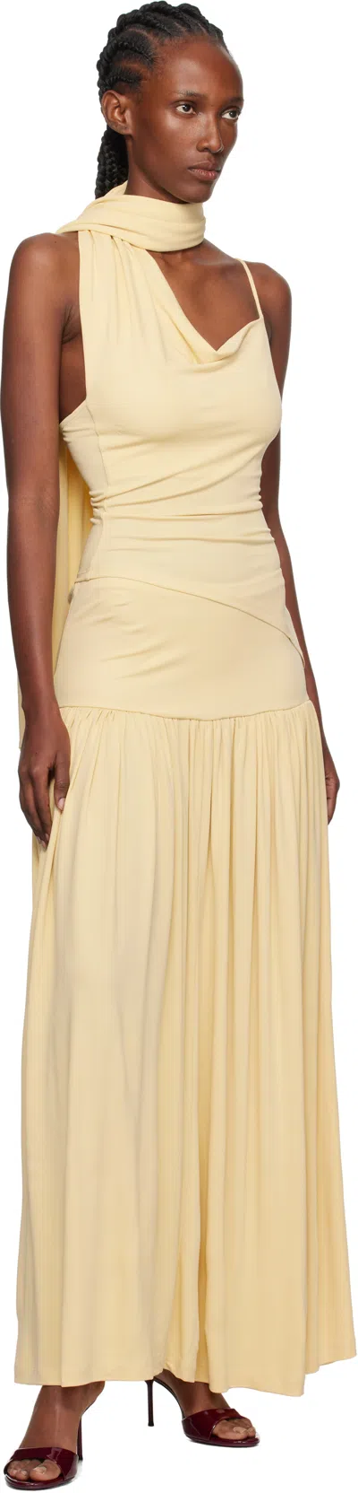 Aya Muse Fine Shoulder Strap Halter-neck Style In Neutral