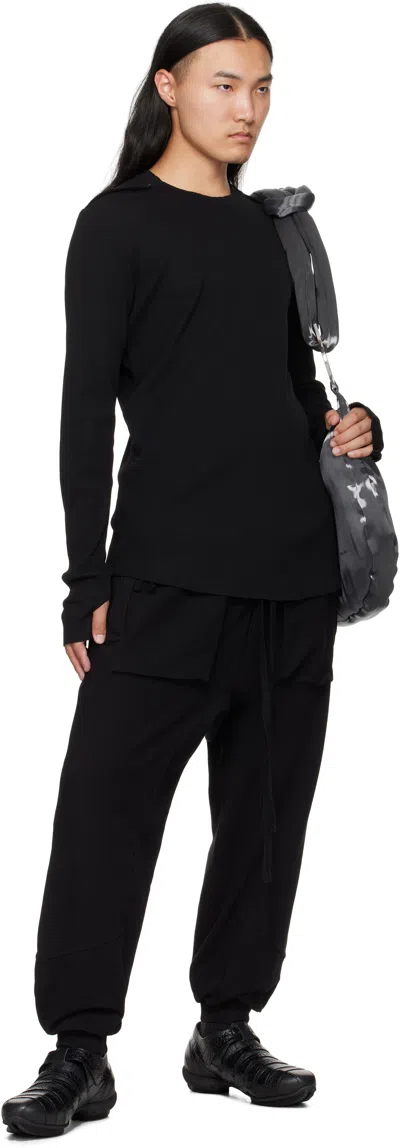 Thom Krom Drop-crotch Panelled Track Pants In Black
