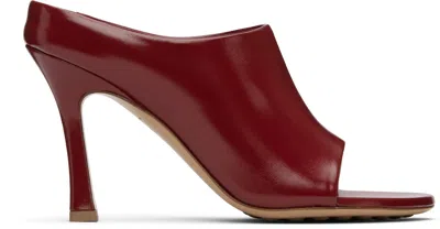 Bottega Veneta Pointed High Heel Sandals In Red