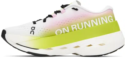 On White & Green Clouboom Max Sneakers In Multi