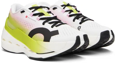 On White & Green Clouboom Max Sneakers In Multi