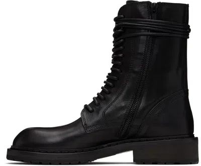 Ann Demeulemeester Woman Ankle Boots Black Size 8 Leather