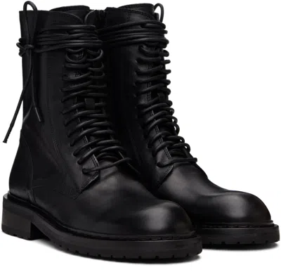 Ann Demeulemeester Woman Ankle Boots Black Size 8 Leather