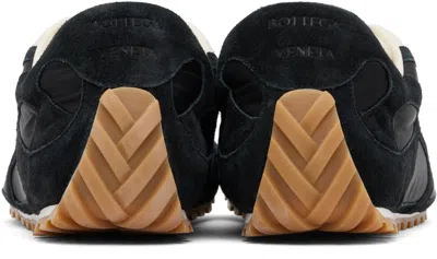 Bottega Veneta Black Suede And Nylon Orbit Flash Sneakers In Blue
