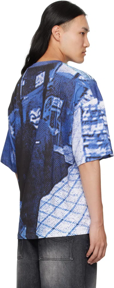 Gerrit Jacob Blue Printed T-shirt In Blue