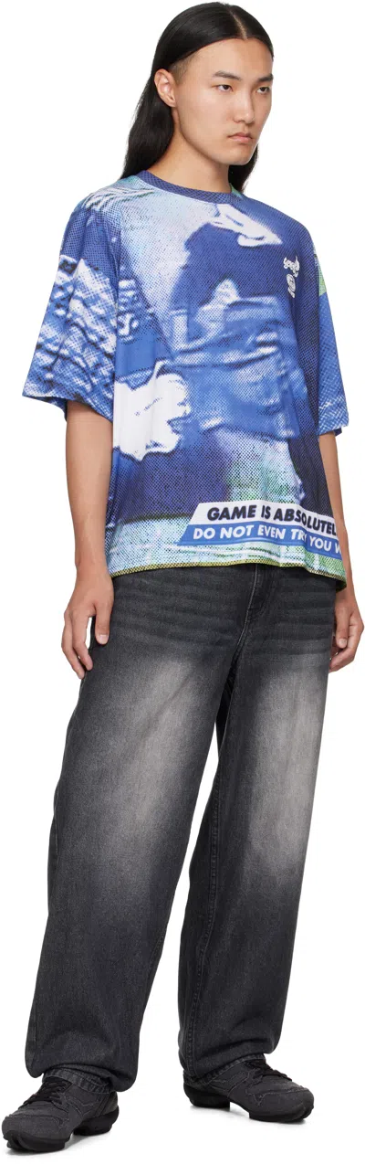 Gerrit Jacob Blue Printed T-shirt In Blue