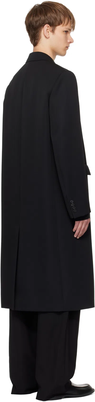 The Row Compa Virgin Wool-gabardine Coat In Black