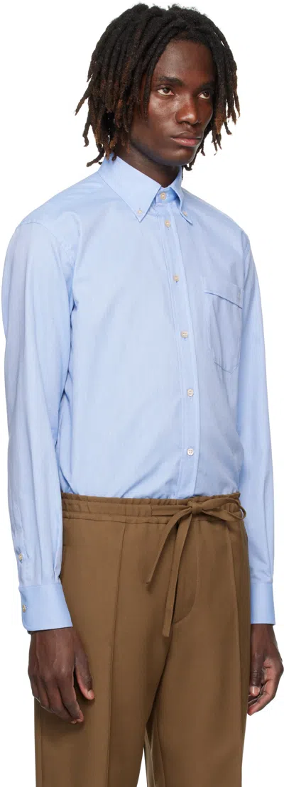 Valentino Garavani Cotton Oxford Shirt With Vlogo Embroidery In Multi