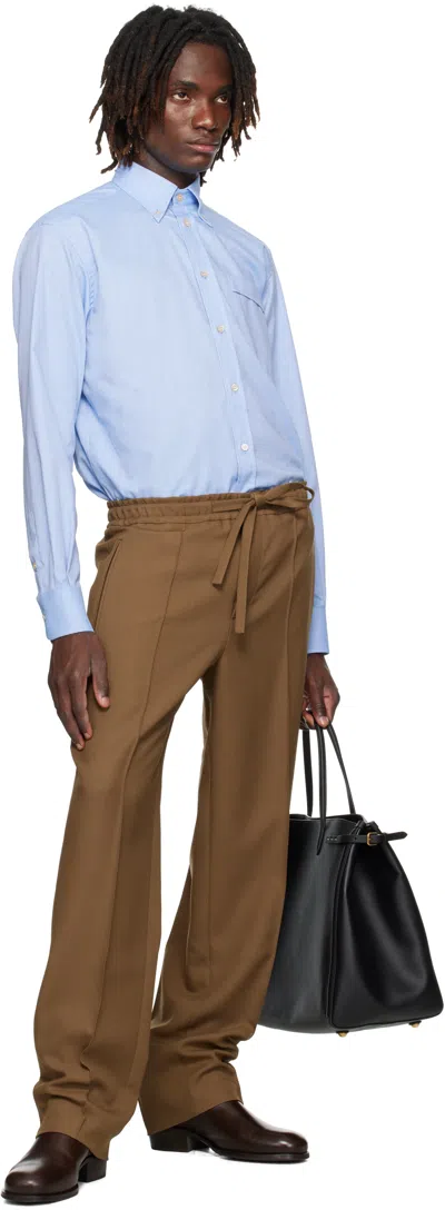 Valentino Garavani Cotton Oxford Shirt With Vlogo Embroidery In Multi