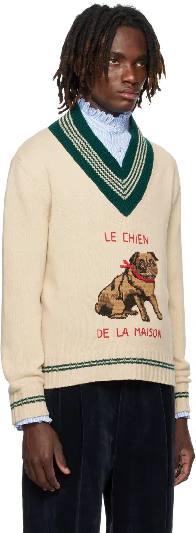 Valentino Garavanile Chien De La Maison Sweater In Neutral