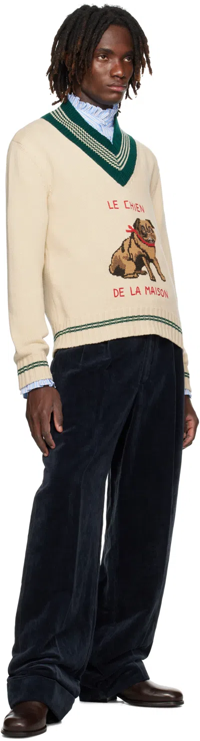 Valentino Garavanile Chien De La Maison Sweater In Neutral