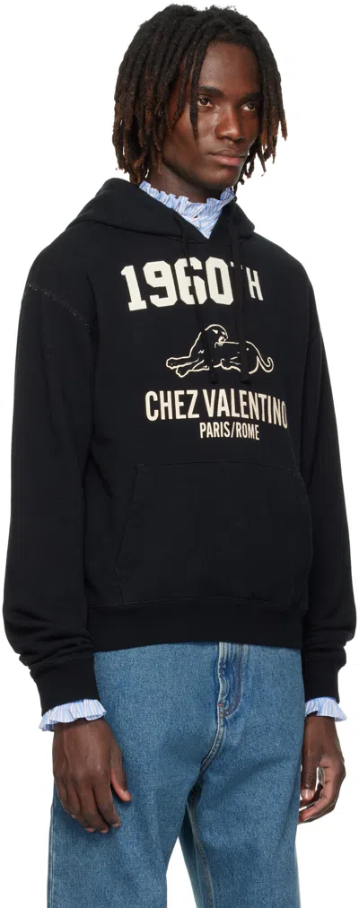 Valentino Garavani Hoodie With Logo Print In Black