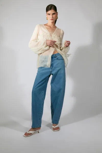 Bardot Delphina Barrel Leg Jean In Brown