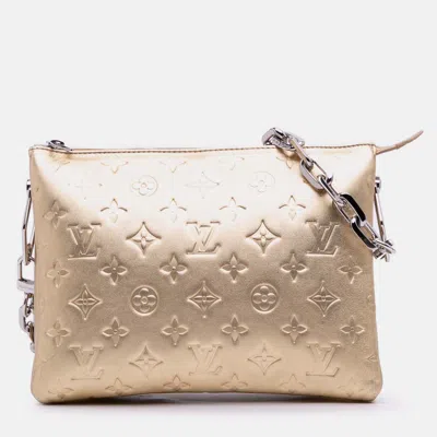 Pre-owned Louis Vuitton Gold Monogram Coussin Pm