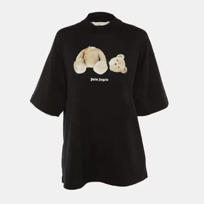 Pre-owned Palm Angels Black Bear Printed Cotton Knit Oversized T-shirt M