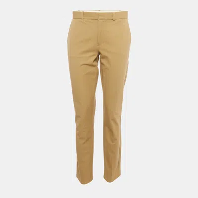 Pre-owned Polo Ralph Lauren Beige Stretch Cotton Trousers M In Brown