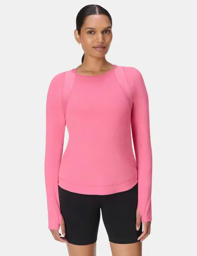 Sweaty Betty Women's Breathe Easy Mesh Long Sleeve Top In Pink