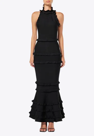 Elliatt Theatrical Sleeveless Maxi Dress In Black