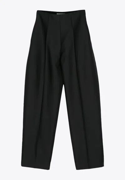 Gia Studios High-waist Tailored Pants In Black