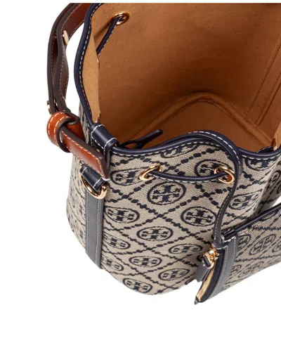 Tory Burch Mini T Monogram Canvas Bucket Bag In Multi