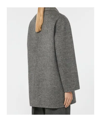 Max Mara Double-faced Wool Jacket In Gray