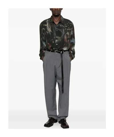 Magliano 'artistic Print Long Sleeves Shirt' In Black